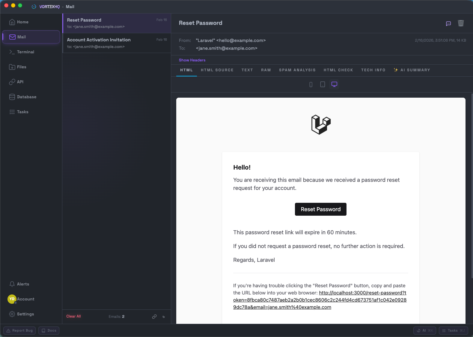VORTΞXHQ — Mail Test