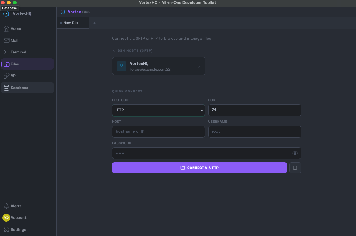 VORTΞXHQ — FTP / SFTP